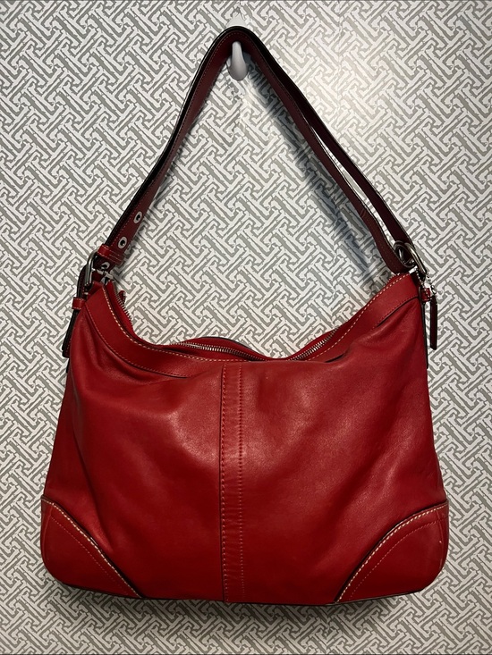 Coach Handbags - Coach 2008 Soho Convertible Red Hobo Leather Shoulder Bag